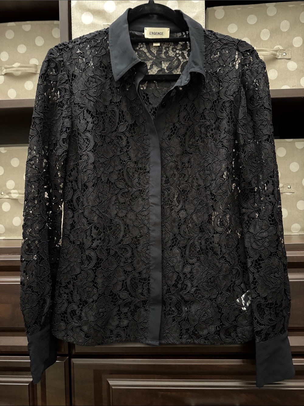 L’AGENCE women’s lace blouse